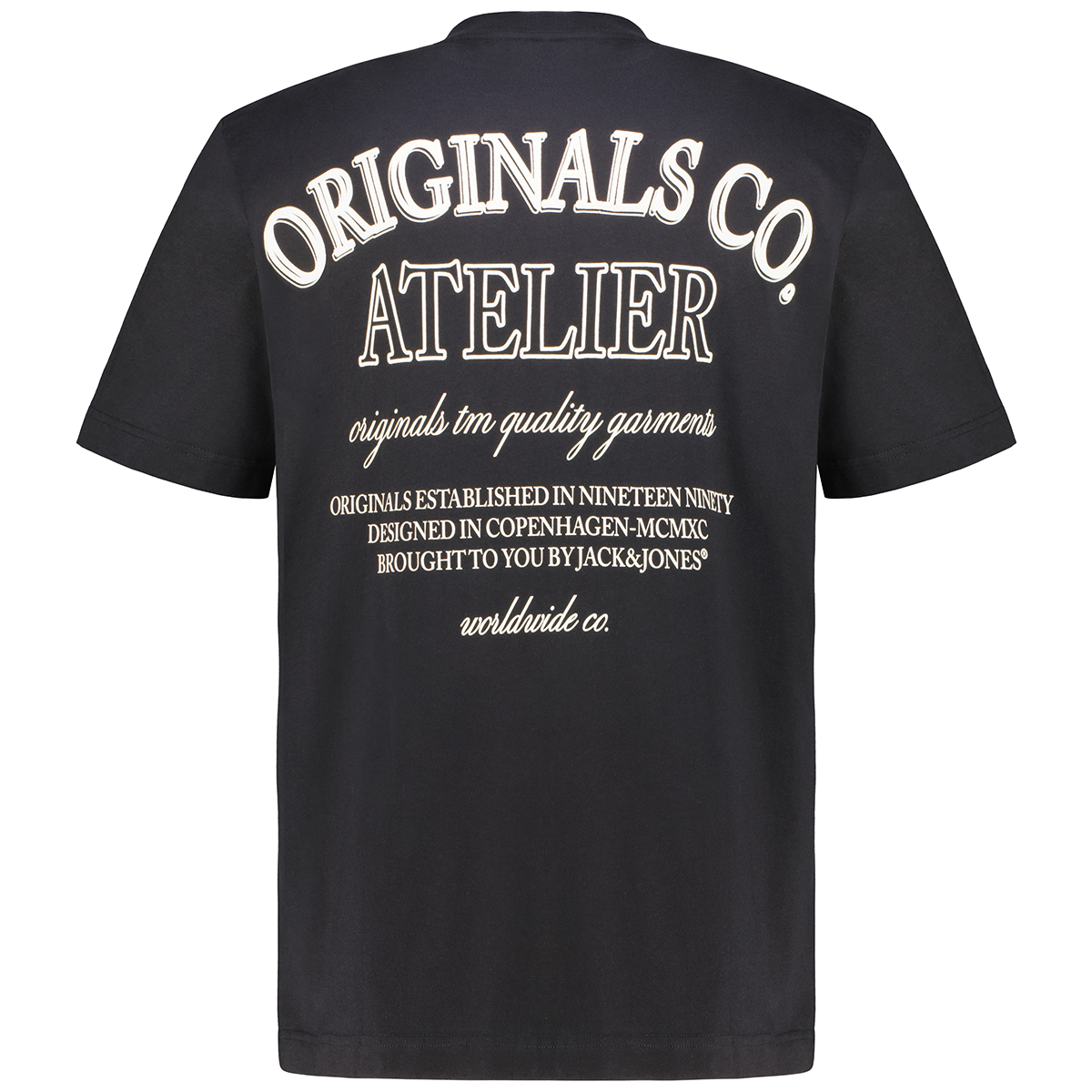 Jack&Jones T-Shirt mit Print auf Vorder- und Rückseite schwarz