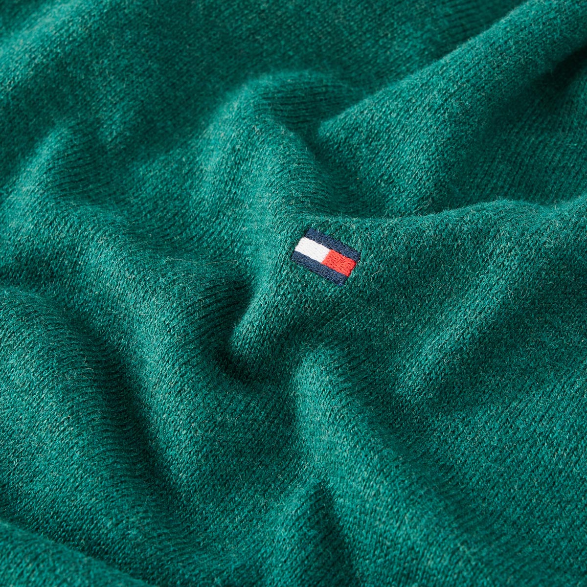 Tommy Hilfiger Feinstrickpullover mit Kaschmir dunkelgrün
