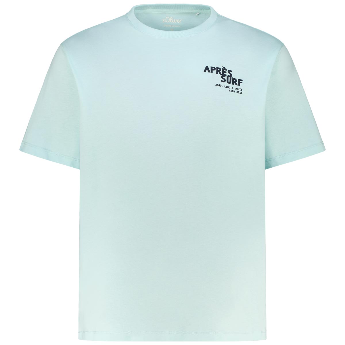 s.Oliver T-Shirt mit Print auf Vorder- und Rückseite türkis