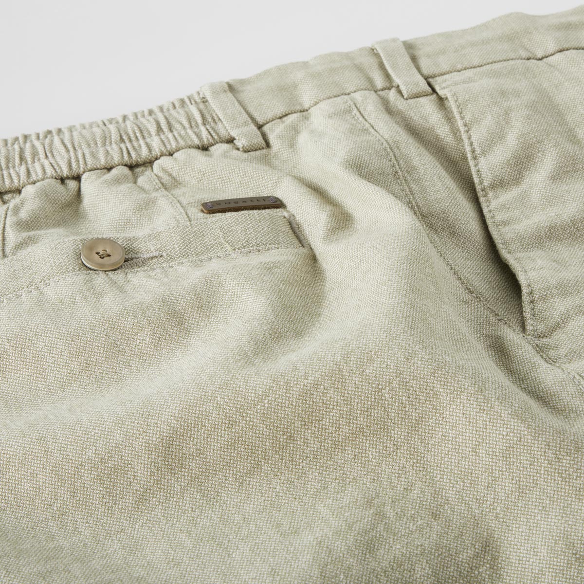 bugatti Stretch-Chino-Shorts mit Leinen hellgrün