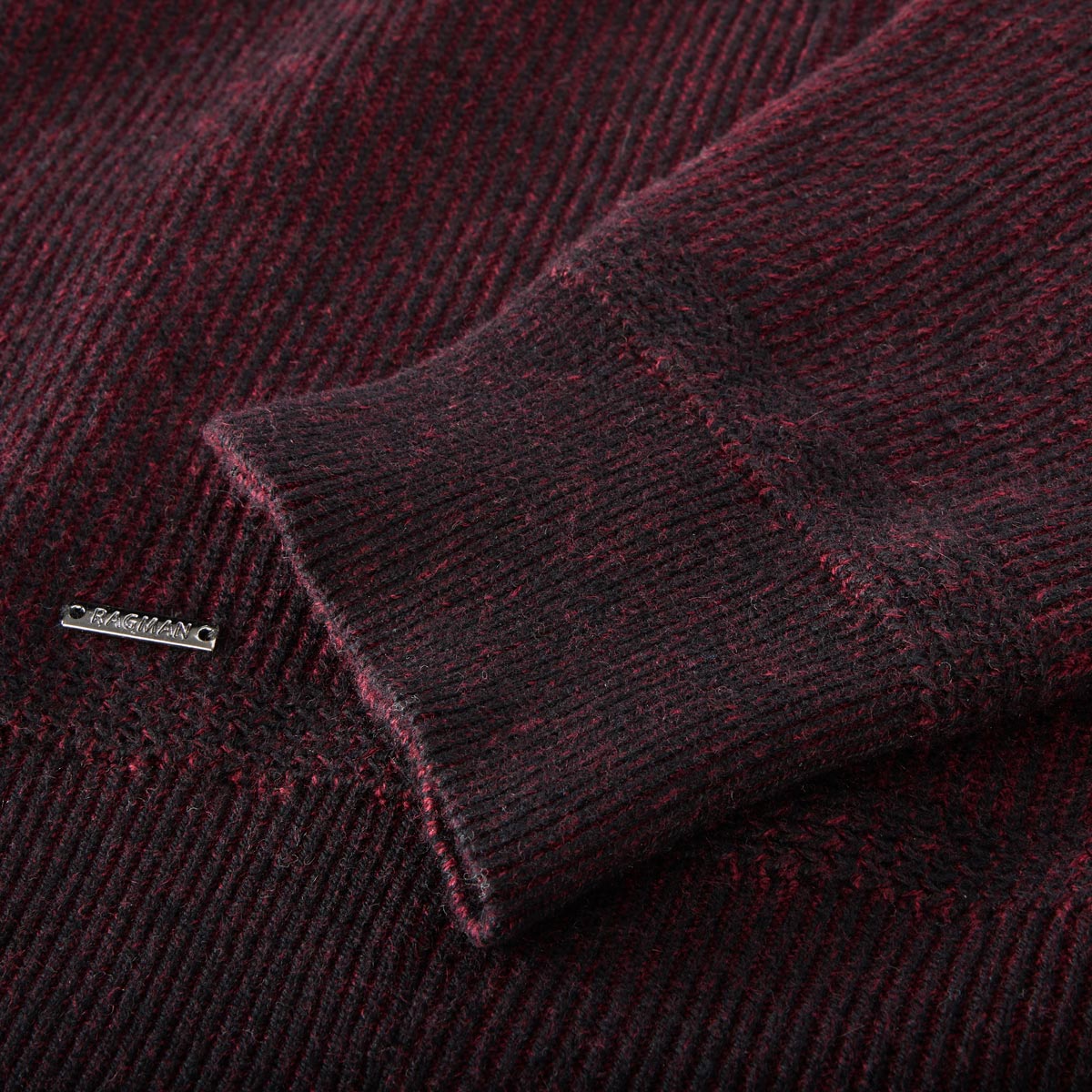 RAGMAN Pullover mit Troyerkragen schwarz