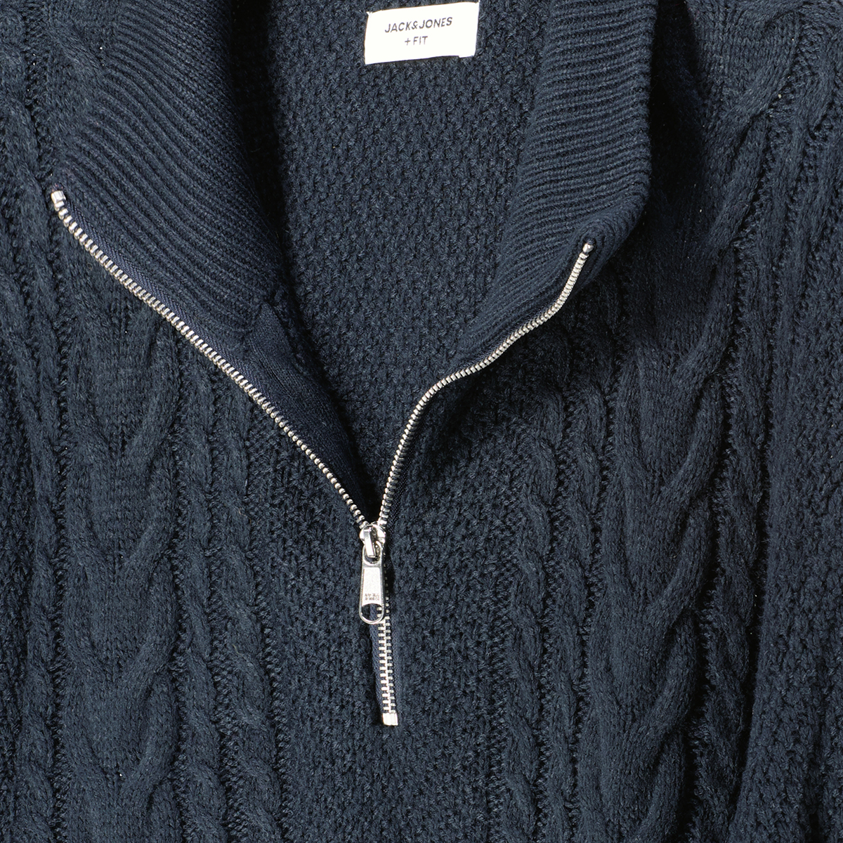 Jack&Jones Strickpullover mit Zopfmuster marine