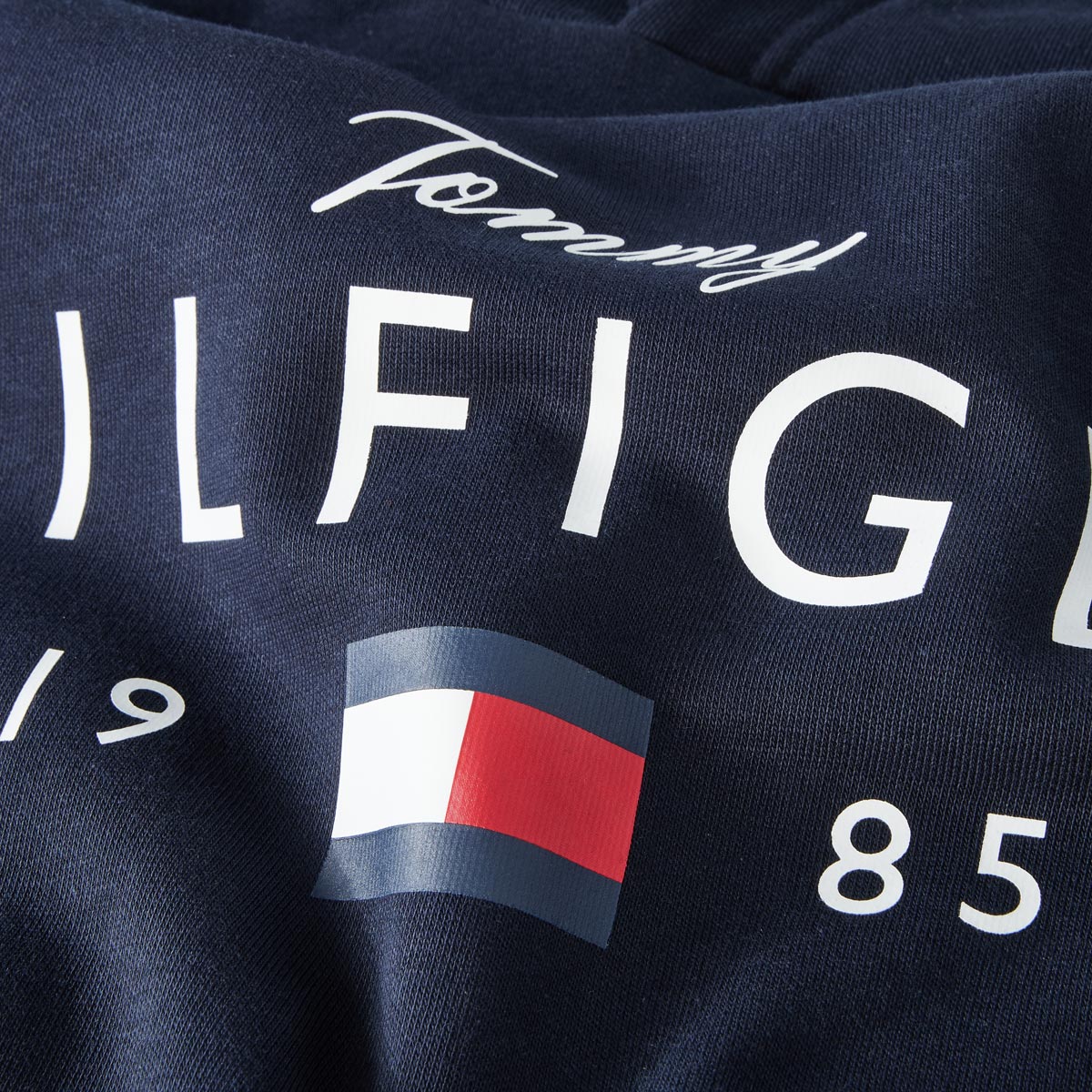 Tommy Hilfiger Hoodie mit Label-Print marine