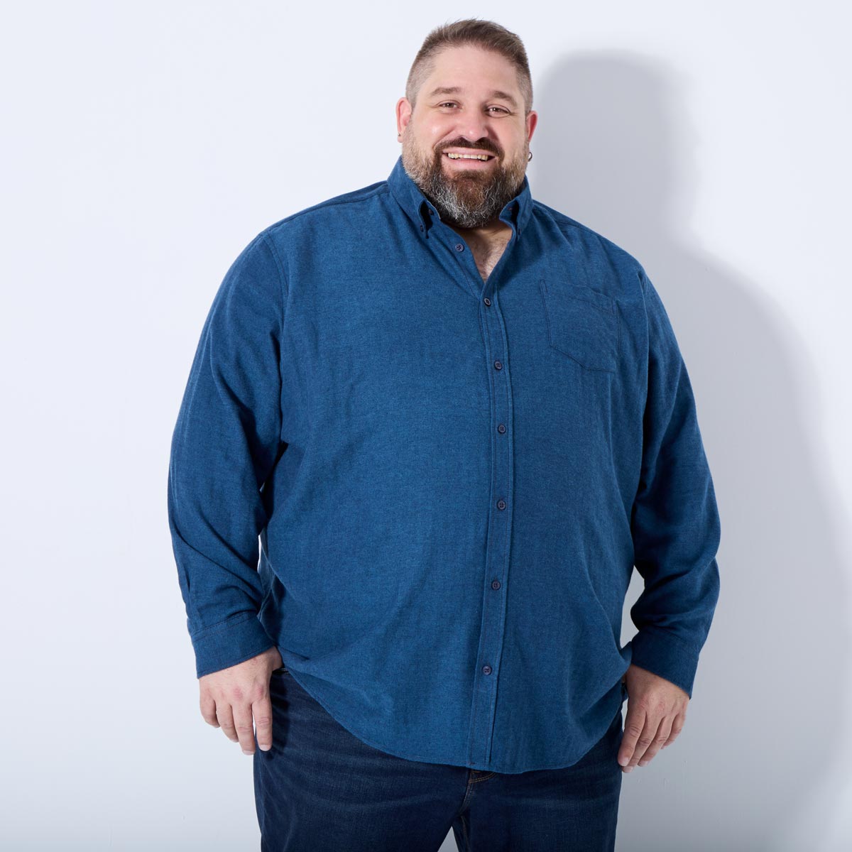 Pfundskerl Freizeithemd aus Baumwolle dunkelblau