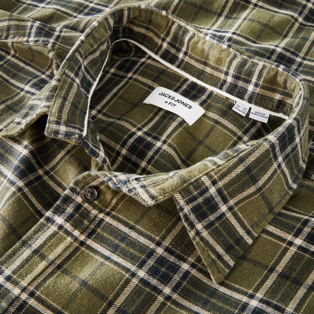 Jack&Jones Freizeithemd mit Karomuster oliv