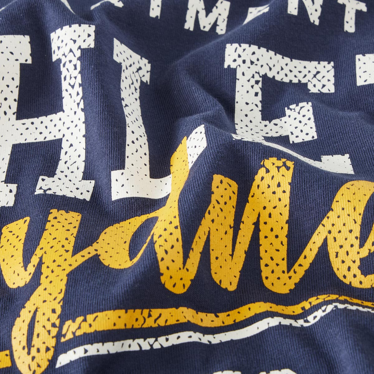 Redfield T-Shirt mit Label-Print dunkelblau