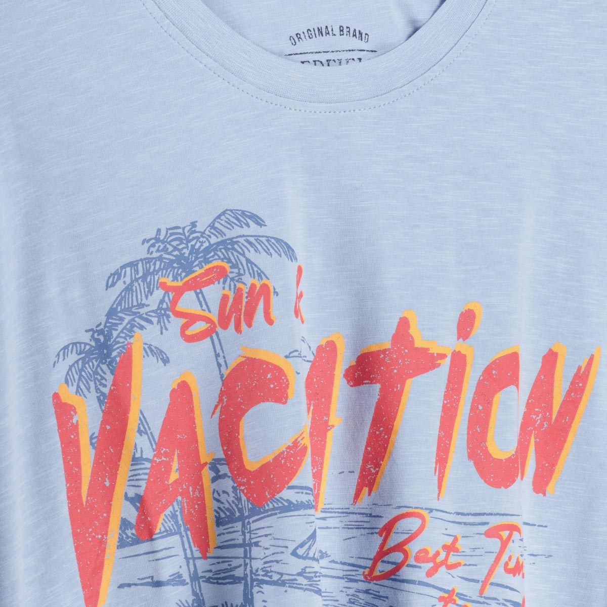 Redfield T-Shirt mit Print hellblau