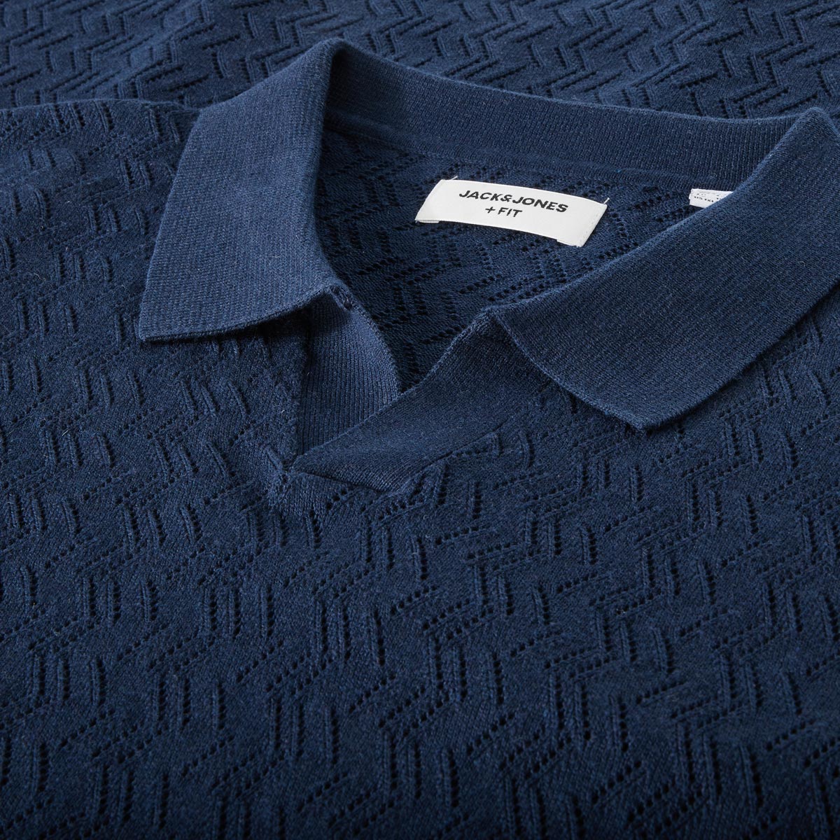 Jack&Jones Strick-Poloshirt marine