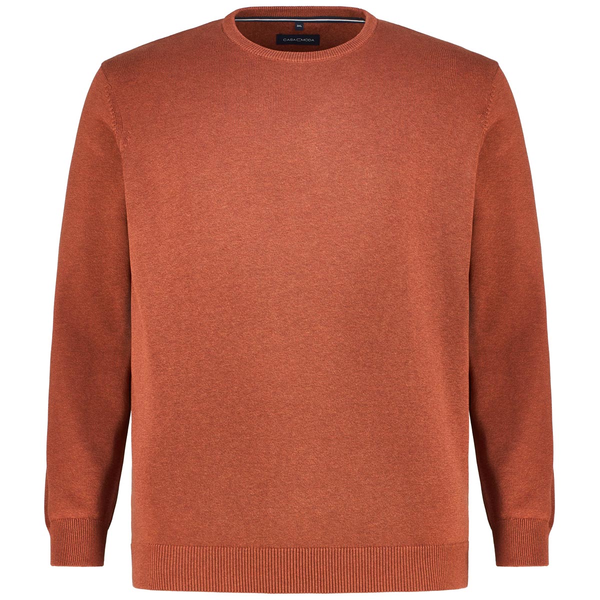 CASA MODA Strickpullover aus Baumwolle Farbe orange Größe: 3XL günstig online kaufen