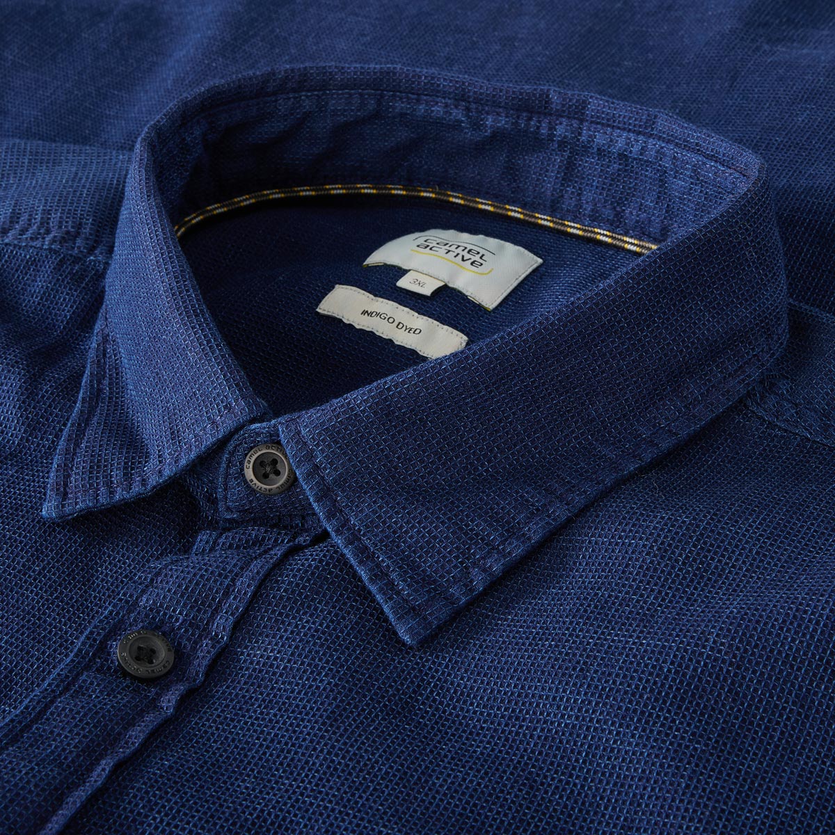 camel active Freizeithemd aus Baumwolle dunkelblau