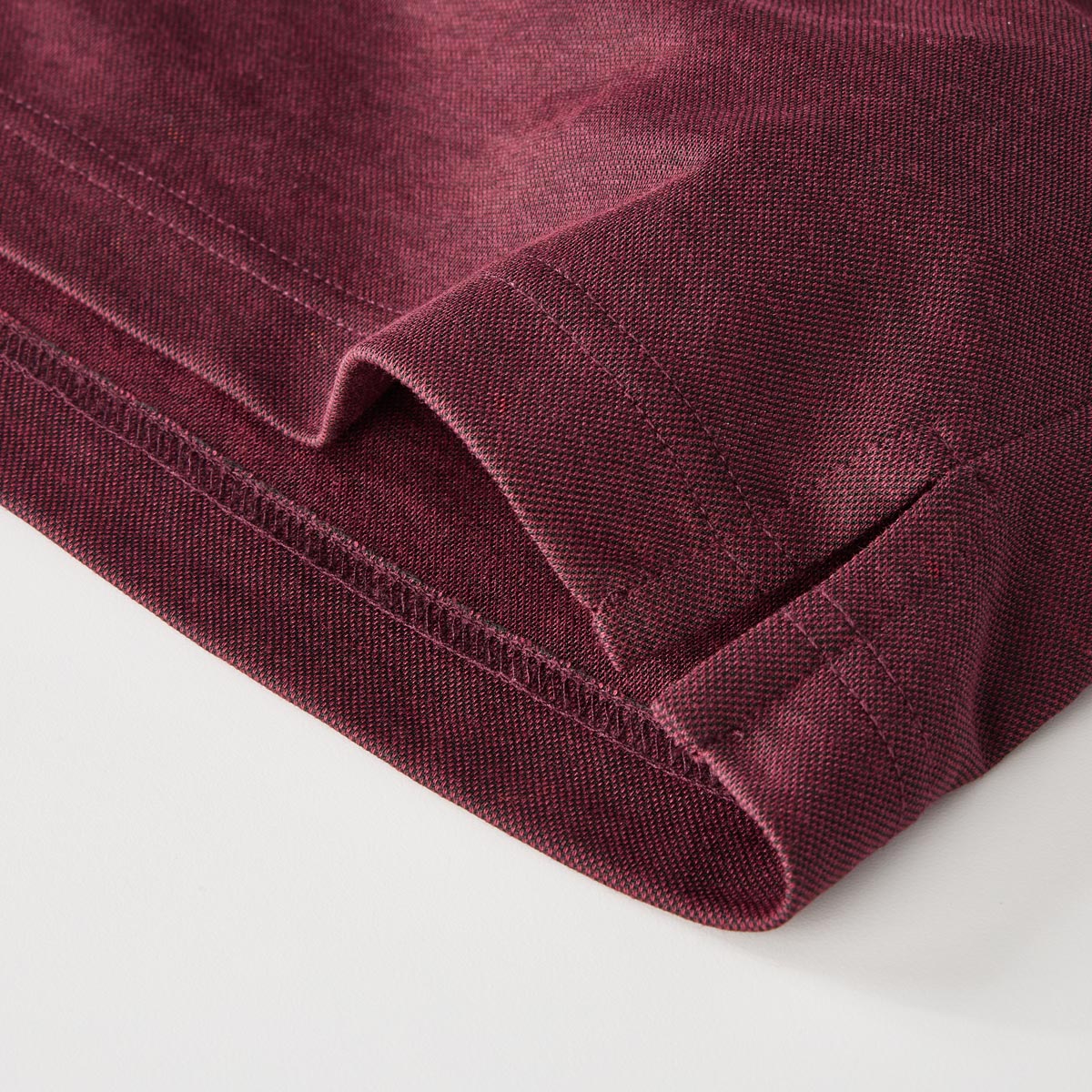 Hajo Poloshirt aus Baumwollmischung weinrot