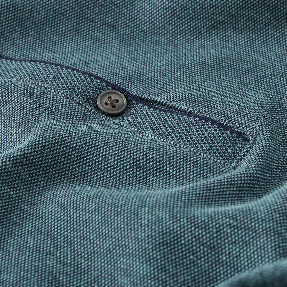 CASA MODA Pflegeleichtes Stretch-Poloshirt türkis