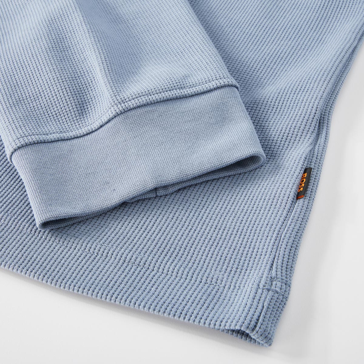 BOSS Sweatshirt mit Stretch mittelblau