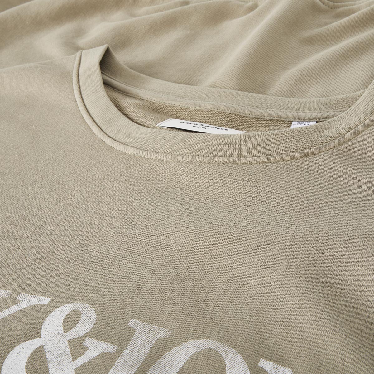 Jack&Jones Sweatshirt mit Label-Print oliv