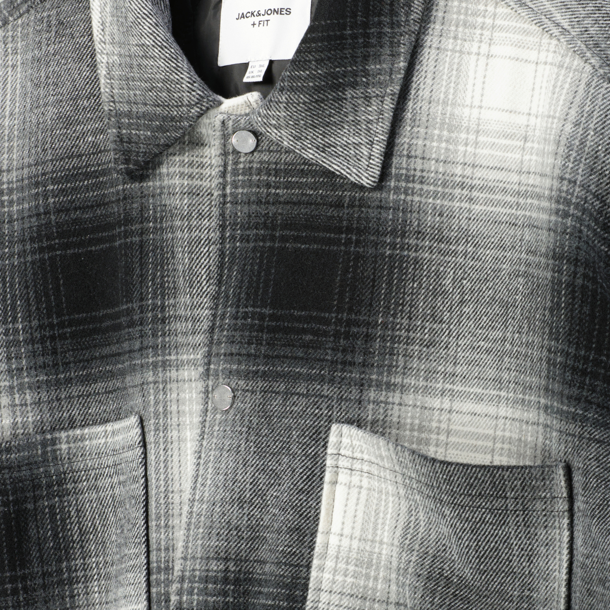 Jack&Jones Karierte Hemdjacke weiß