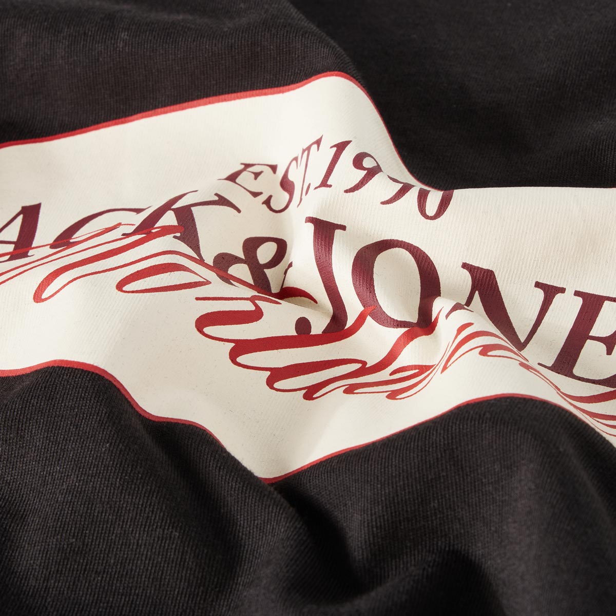 Jack&Jones T-Shirt mit Label-Print schwarz
