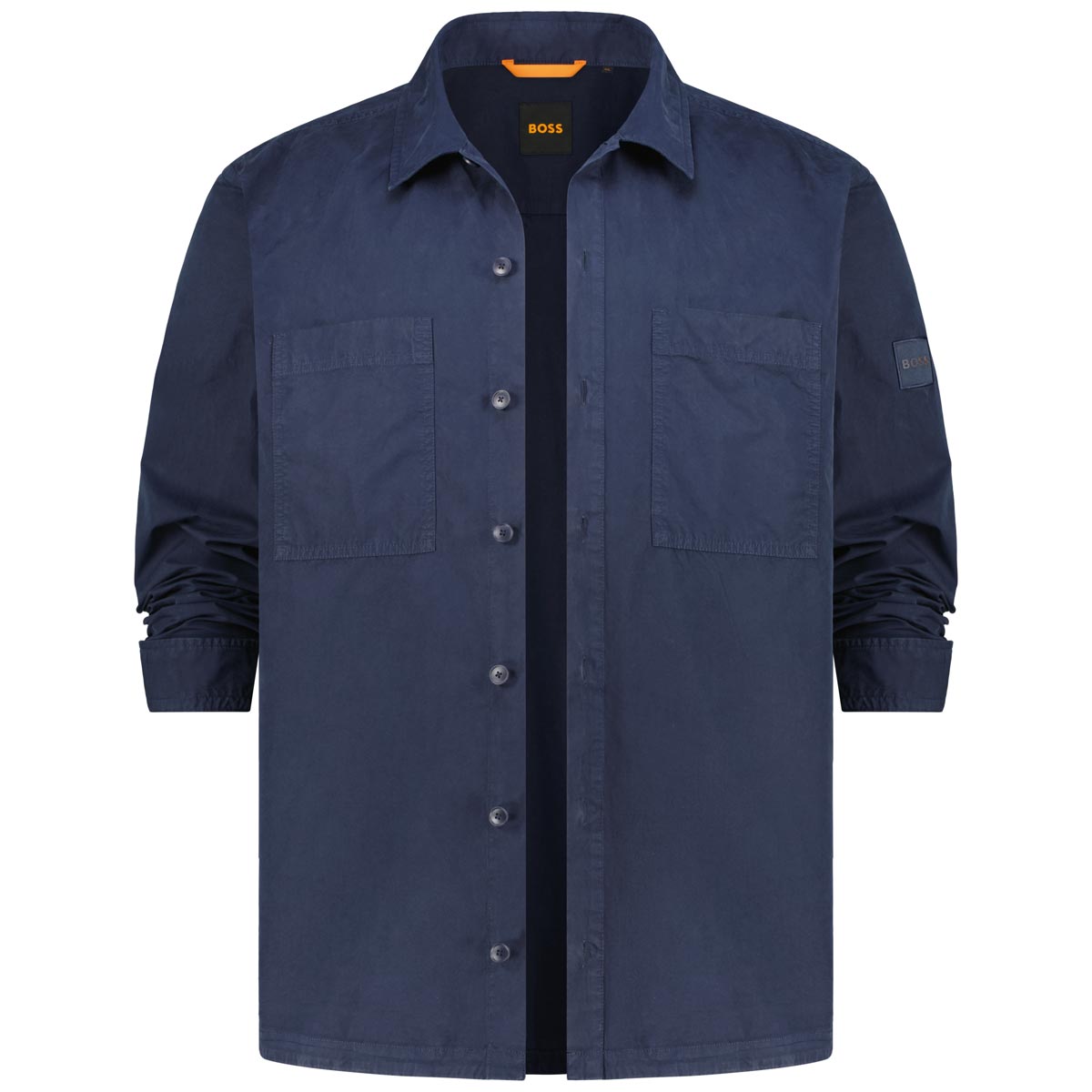 BOSS Overshirt aus Baumwolle dunkelblau