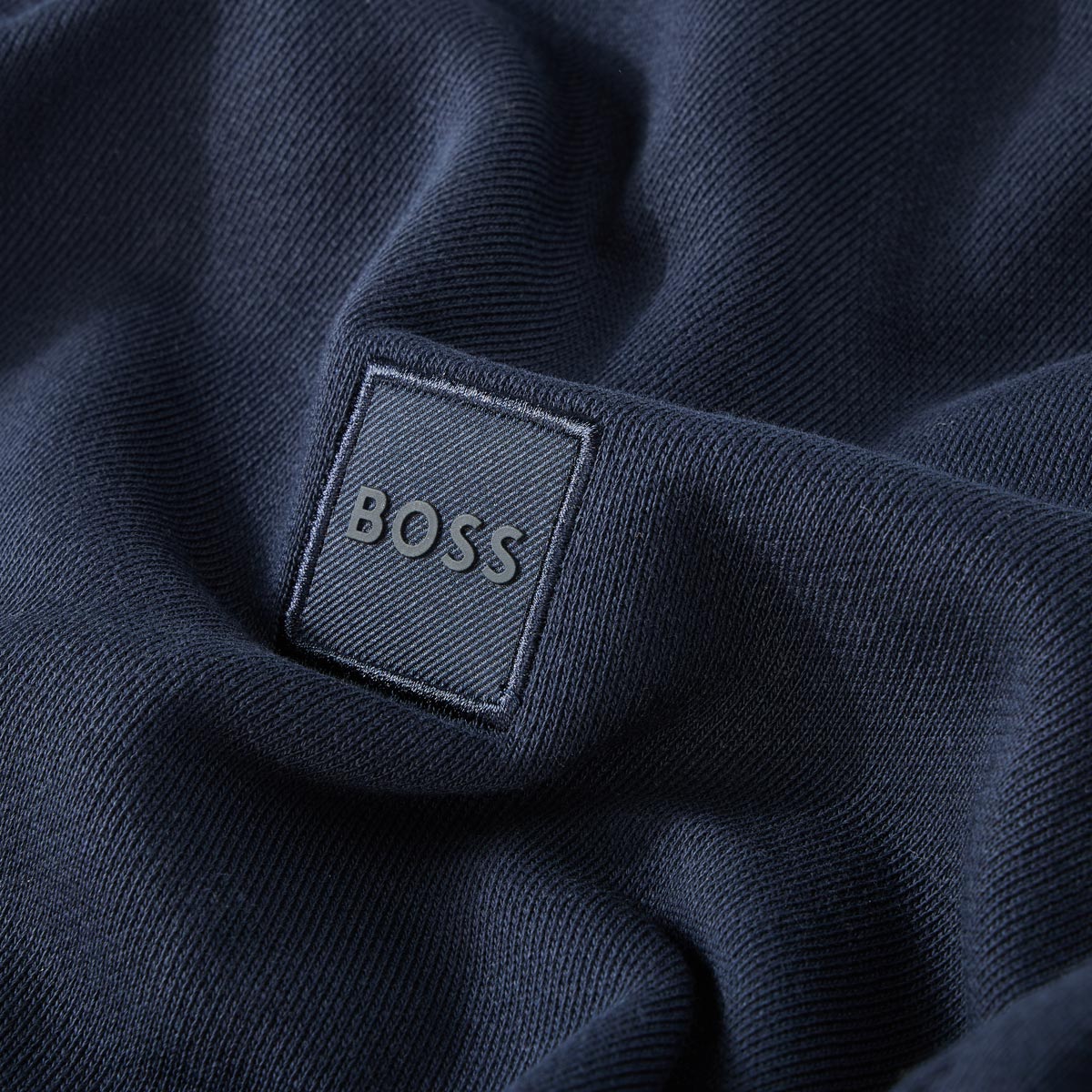 BOSS Sweatshirt aus Baumwolle dunkelblau