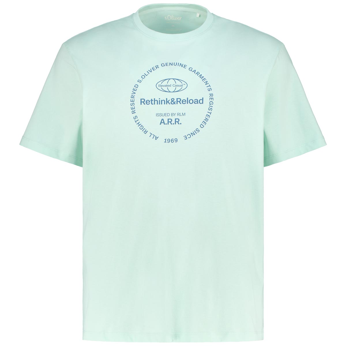s.Oliver T-Shirt mit Print Farbe mint Größe: 3XL günstig online kaufen