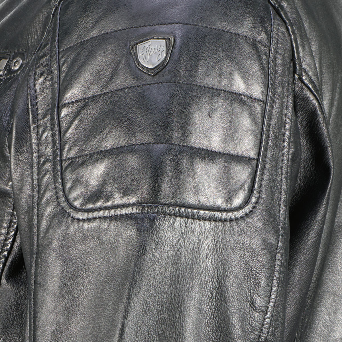 Gipsy Lederjacke im Biker-Stil schwarz