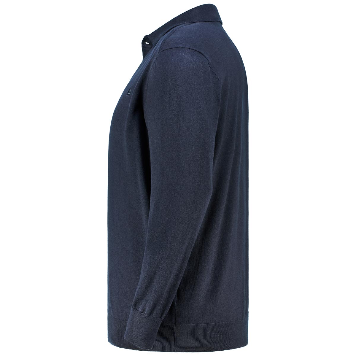 Lerros Polo-Pullover aus Baumwollstrick blau