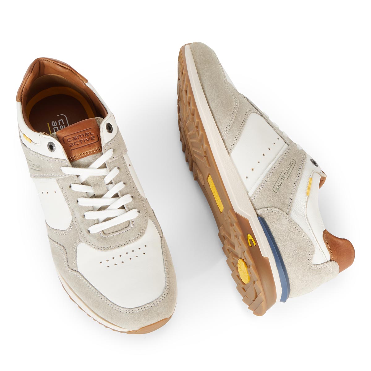 camel active Sneaker aus Leder weiß