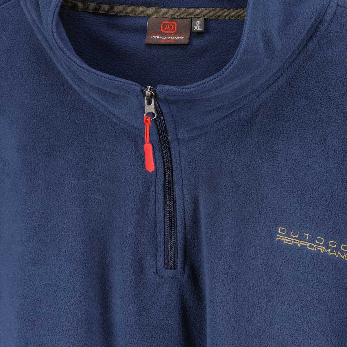 ADAMO Fleecepullover mit Troyerkragen dunkelblau ADAMO Fleecepullover mit Troyerkragen dunkelblau