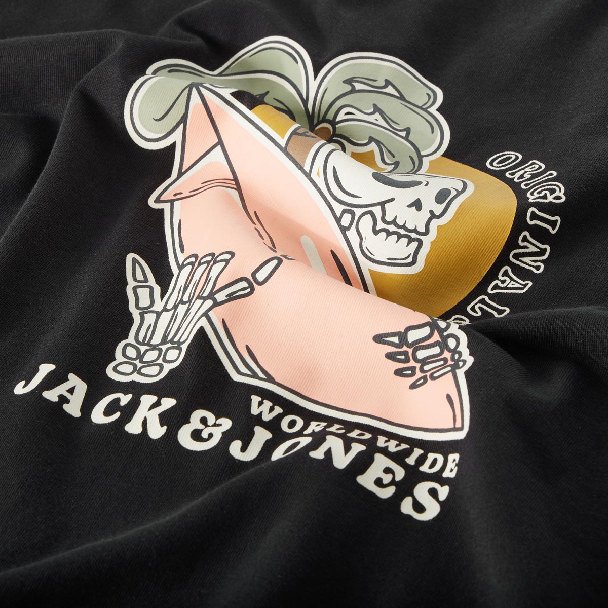 Jack&Jones T-Shirt mit Motiv-Print schwarz