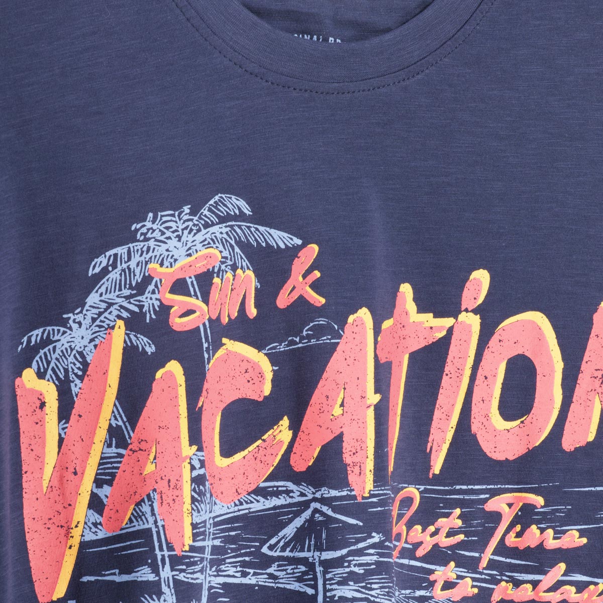 Redfield T-Shirt mit Print dunkelblau