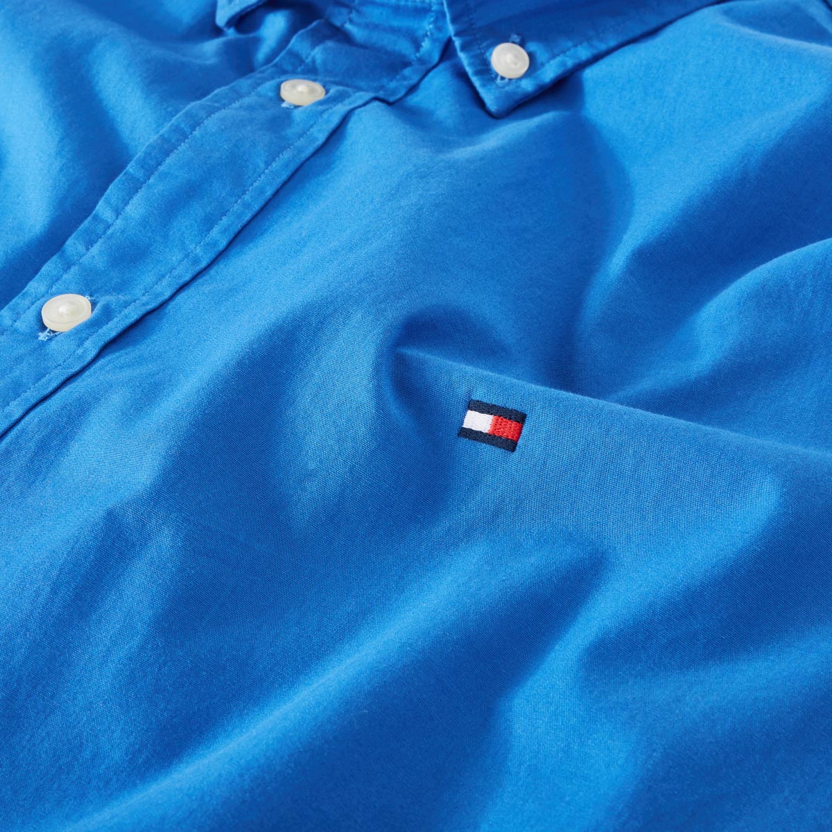 Tommy Hilfiger Freizeithemd mit Stretch mittelblau