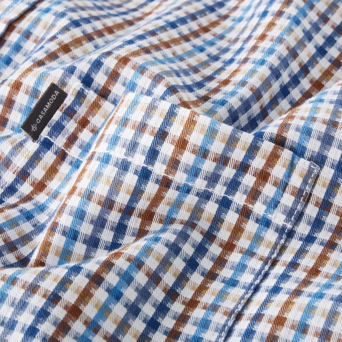 CASA MODA Kariertes Freizeithemd blau