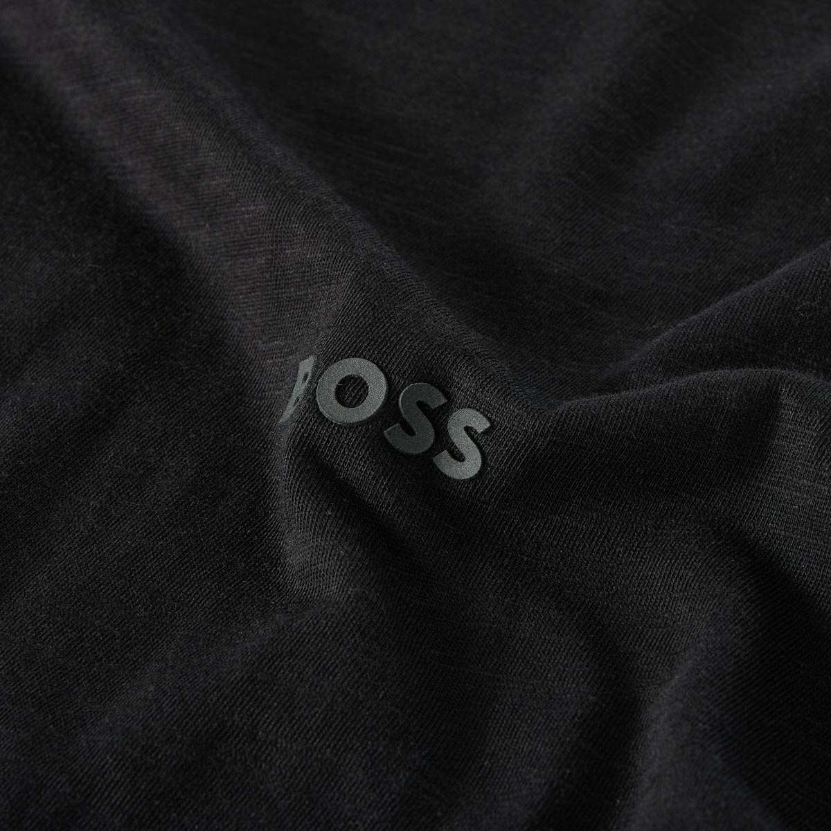BOSS Basic T-Shirt aus Biobaumwolle schwarz