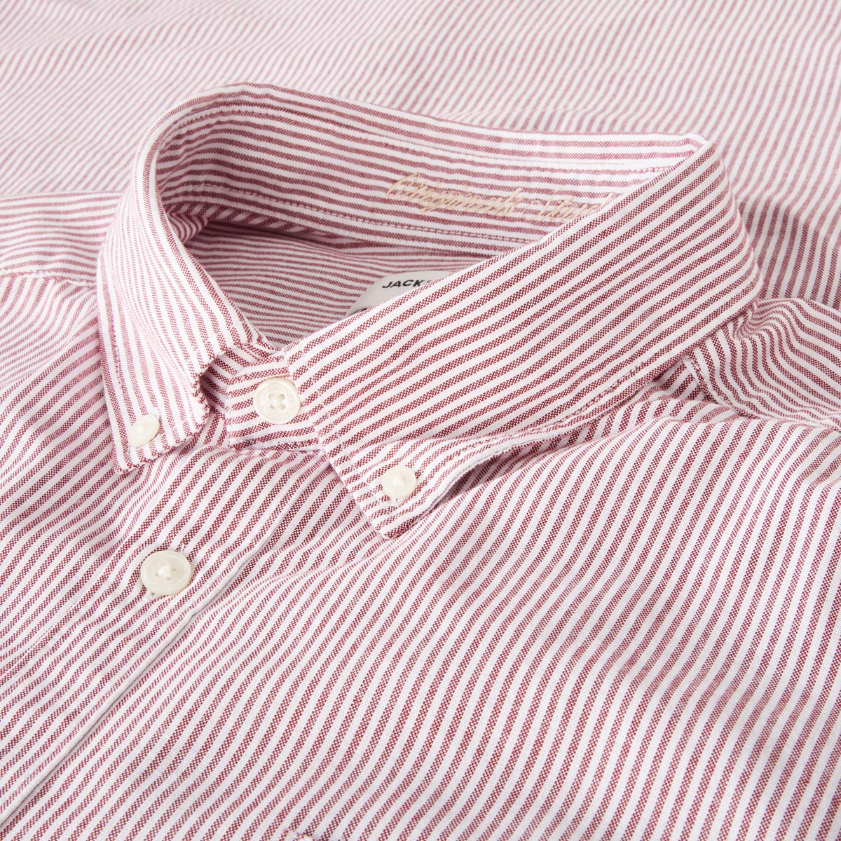 Jack&Jones Freizeithemd mit Streifen dunkelrot