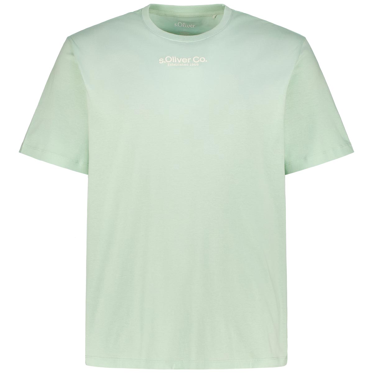 s.Oliver T-Shirt mit Label-Print Farbe mint Größe: 4XL günstig online kaufen