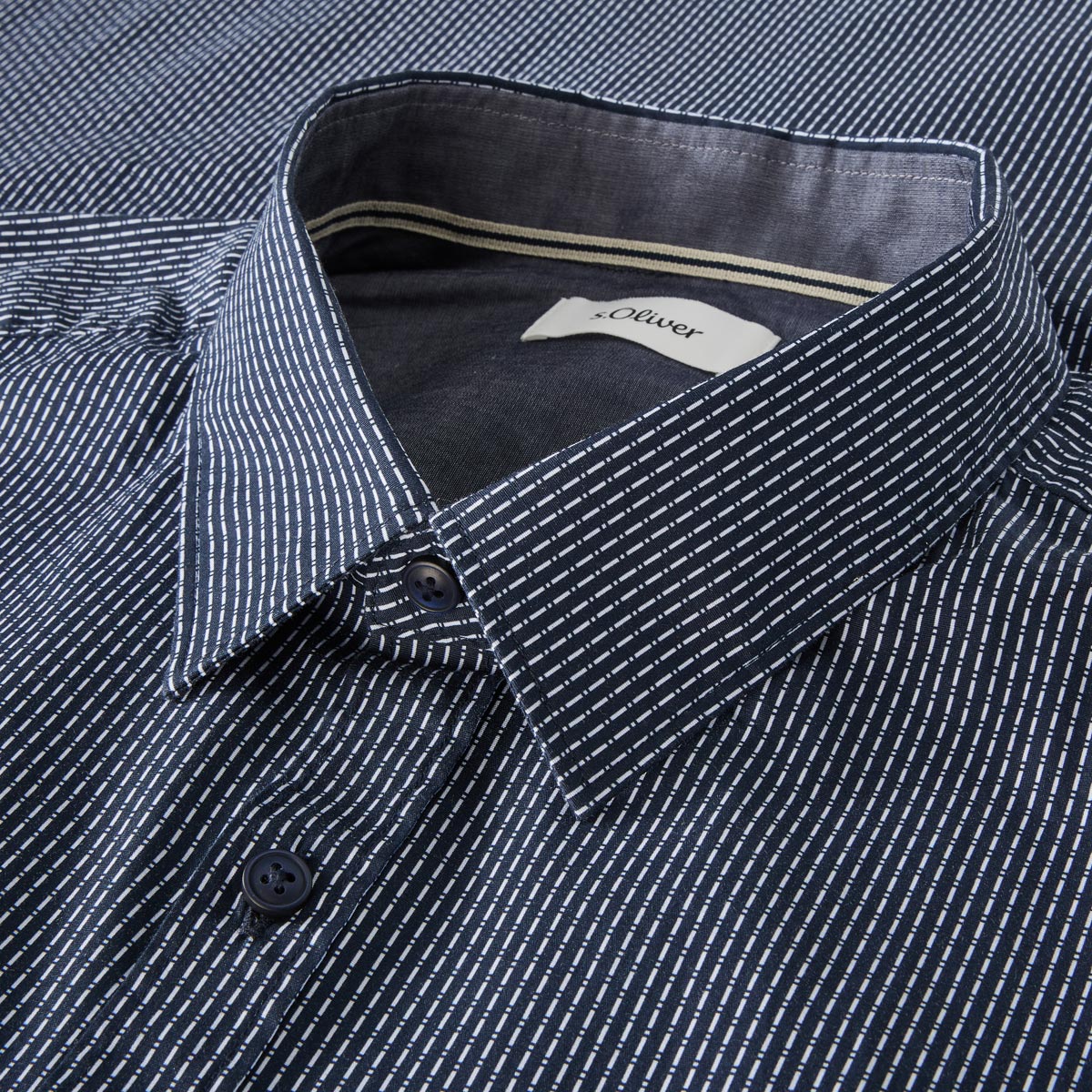 s.Oliver Freizeithemd mit Stretch blau