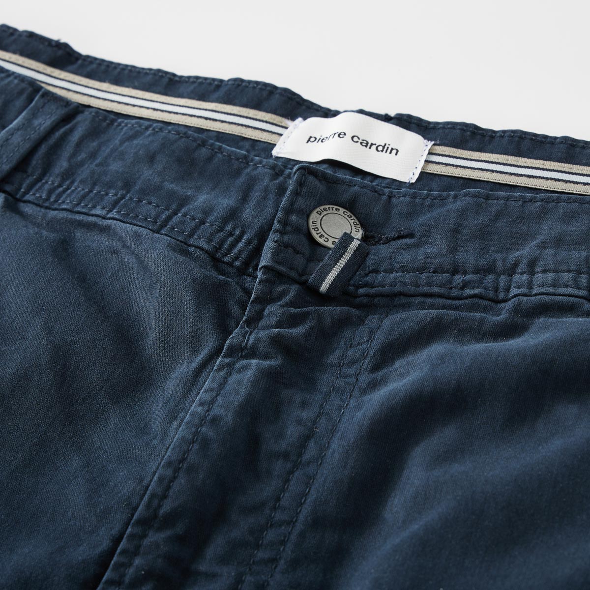 Pierre Cardin Baumwollhose mit Stretch "Lyon", Tapered Fit blau
