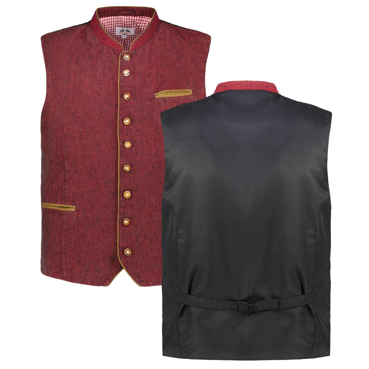 Maddox Trachtenweste mit Leinen Farbe weinrot Größe: 60 günstig online kaufen