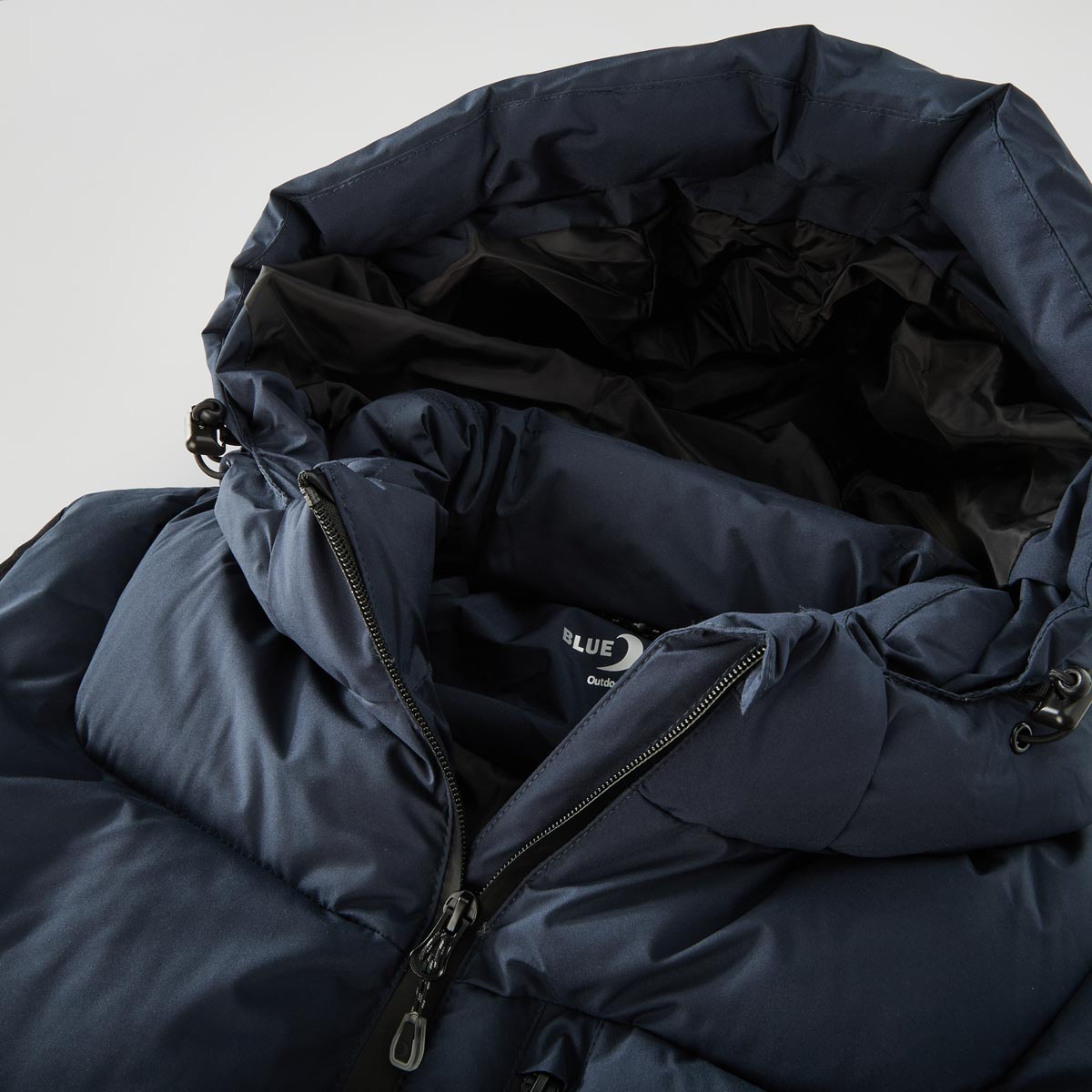 Blue Wave Wattierte Weste mit Kapuze, wind- und wasserabweisend marine
