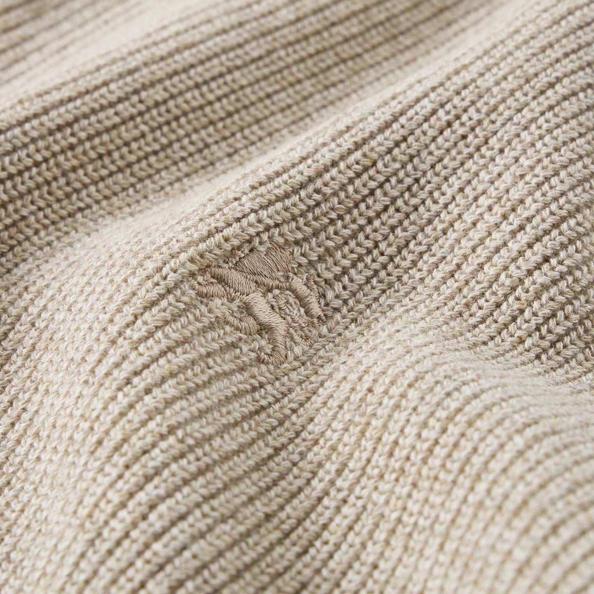 Lerros Strickpullover mit Troyerkragen beige