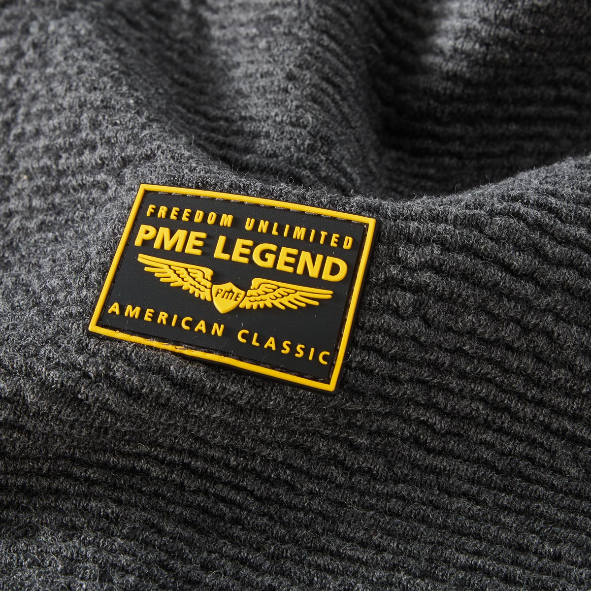 PME LEGEND Sweatjacke mit Struktur anthrazit