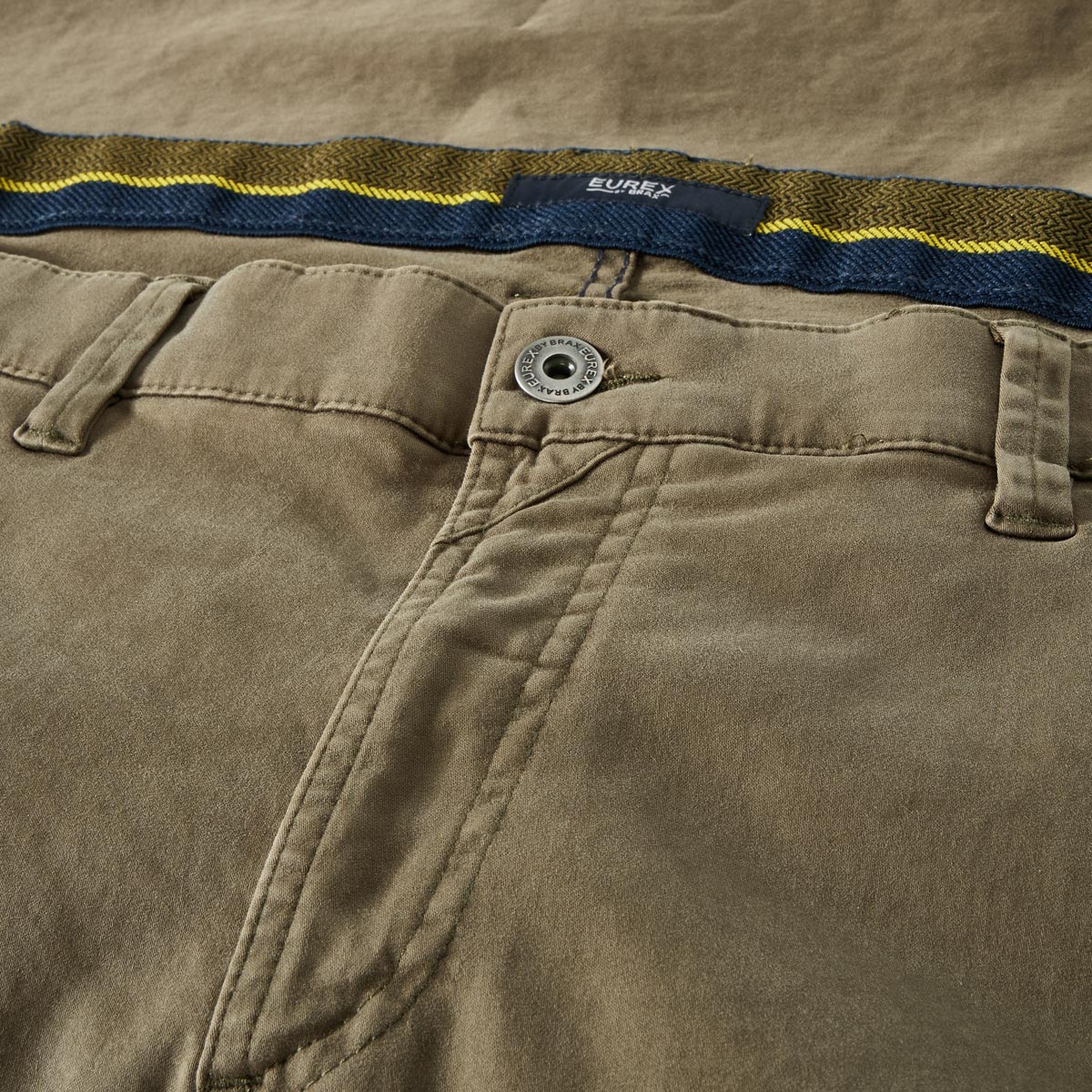 Eurex by Brax Baumwollhose "Luke" mit Stretch, Tapered Fit oliv