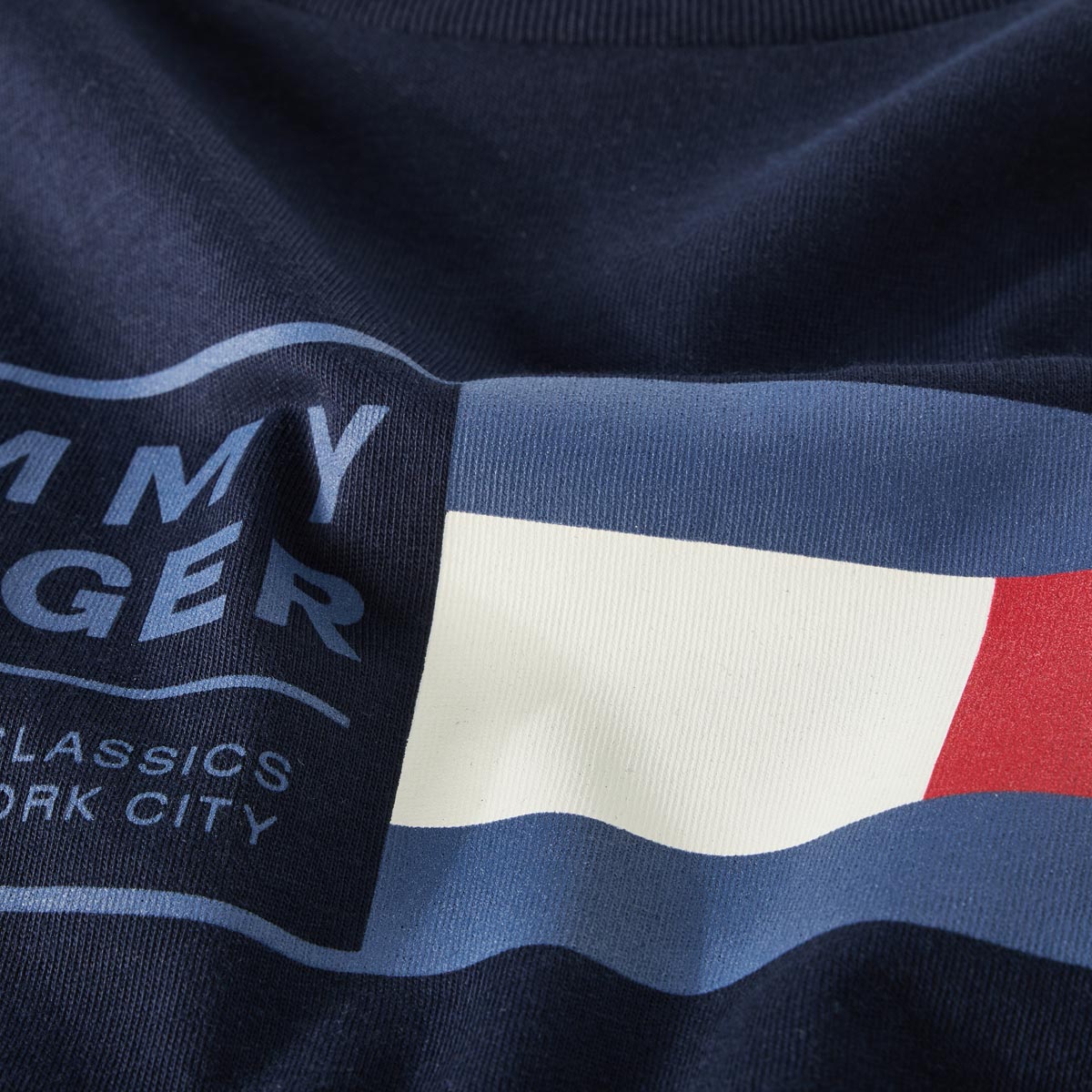 Tommy Hilfiger T-Shirt mit Label-Print marine