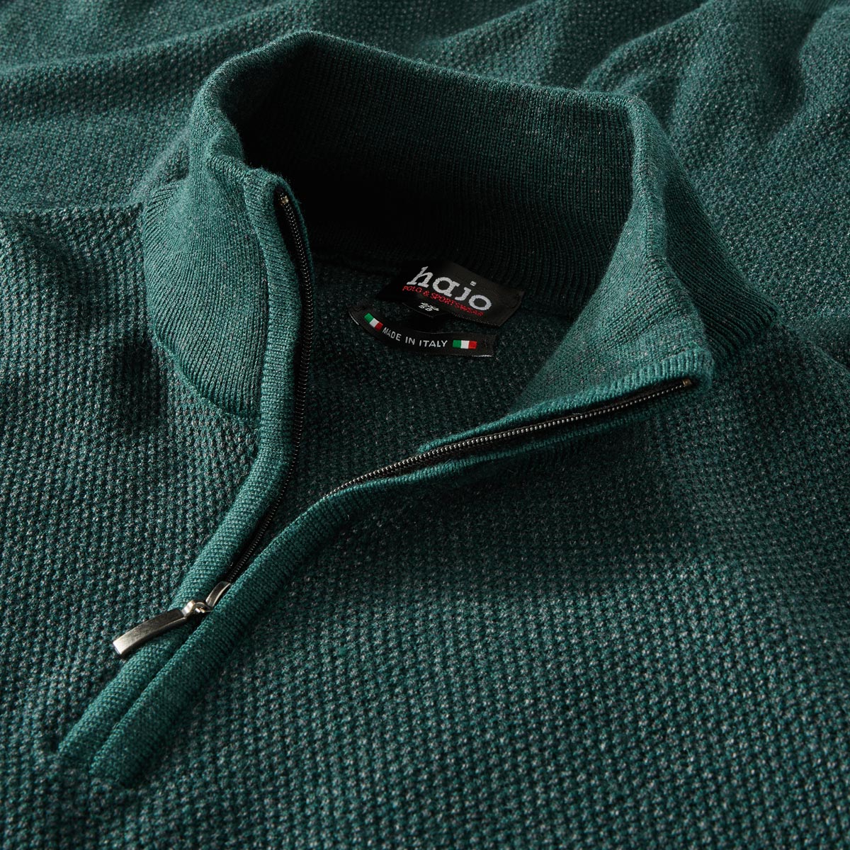 Hajo Strickpullover aus Wollmischung grün