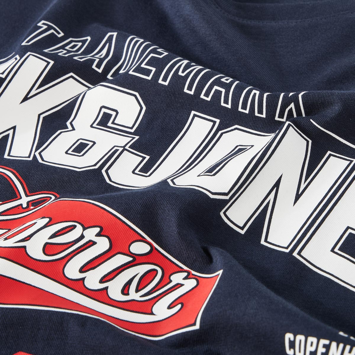 Jack&Jones T-Shirt mit Label-Print blau