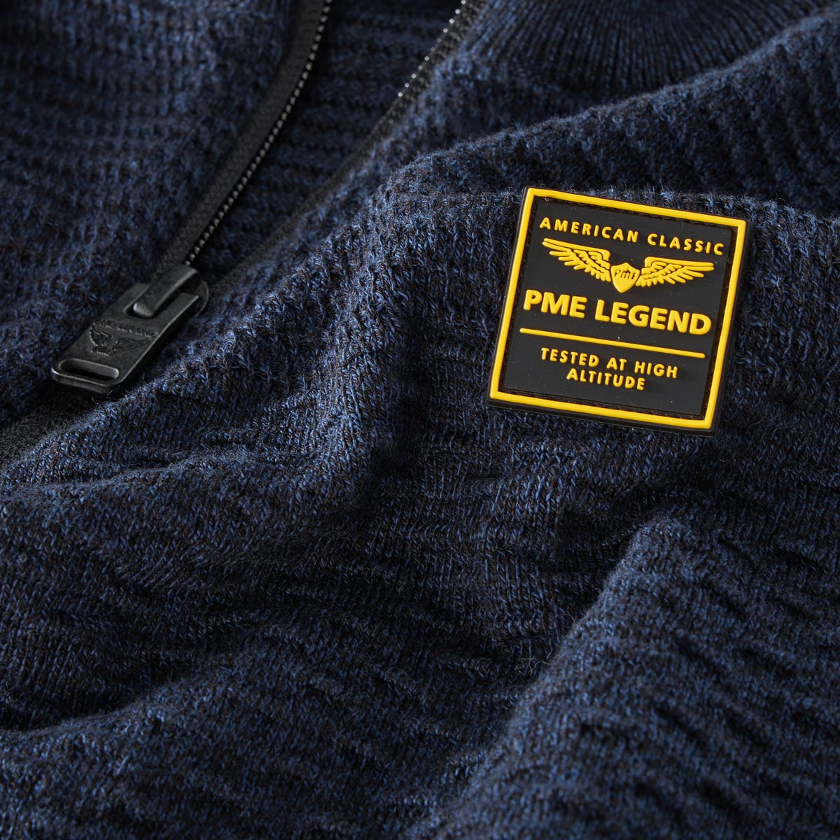 PME LEGEND Troyer aus Baumwolle dunkelblau