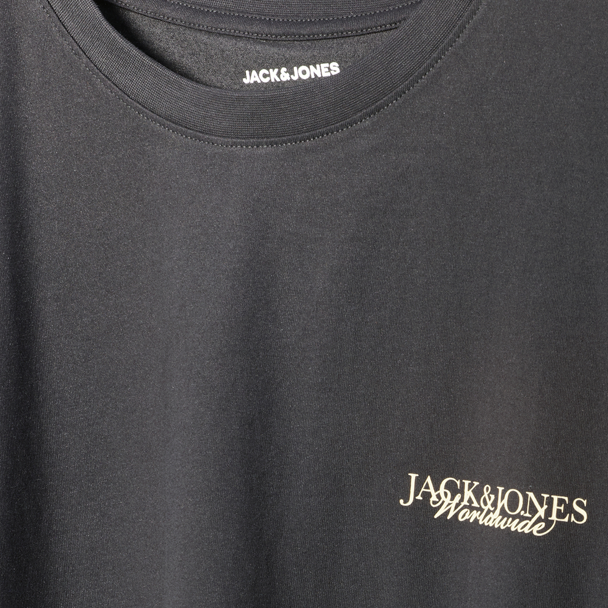 Jack&Jones T-Shirt mit Print auf Vorder-und Rückseite schwarz
