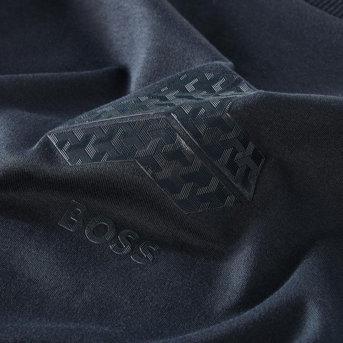 BOSS Longsleeve aus Baumwolle dunkelblau