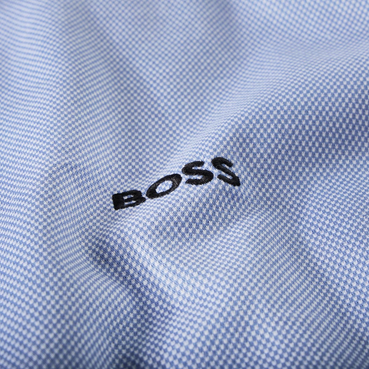 BOSS Jersey-Freizeithemd, knitterarm und atmungsaktiv graublau