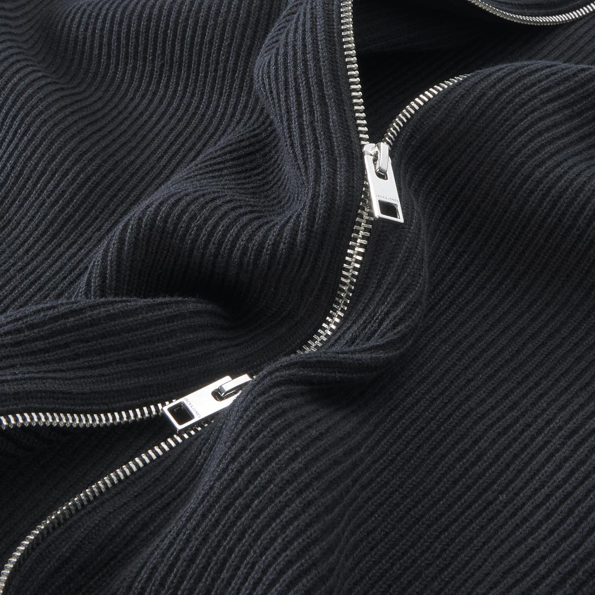 Jack&Jones Strickjacke aus Materialmix schwarz