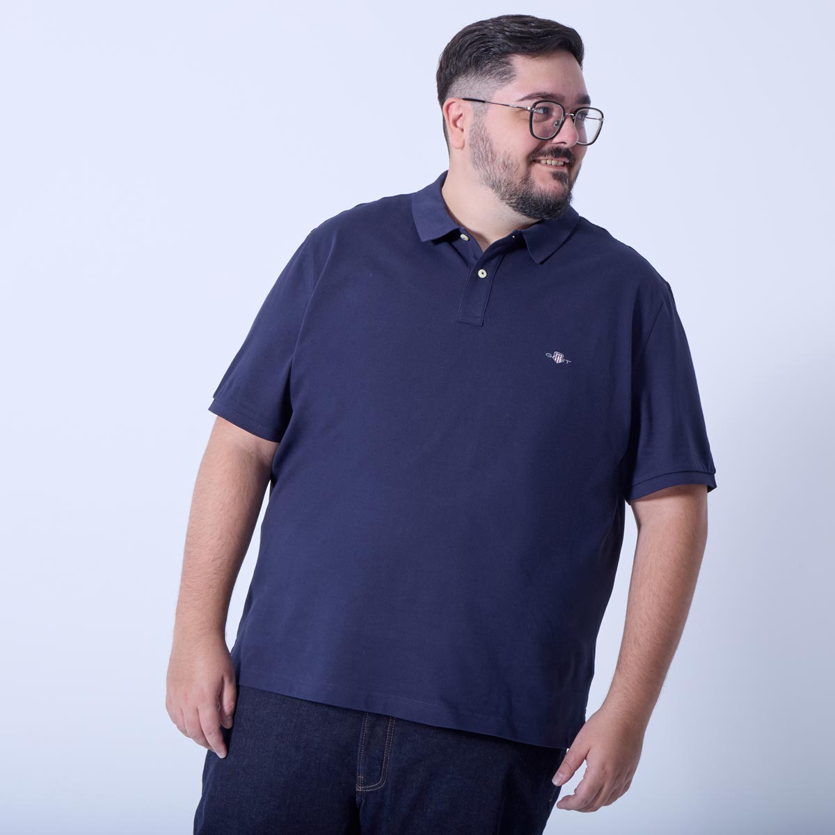 Gant Poloshirt aus Baumwolle schwarz